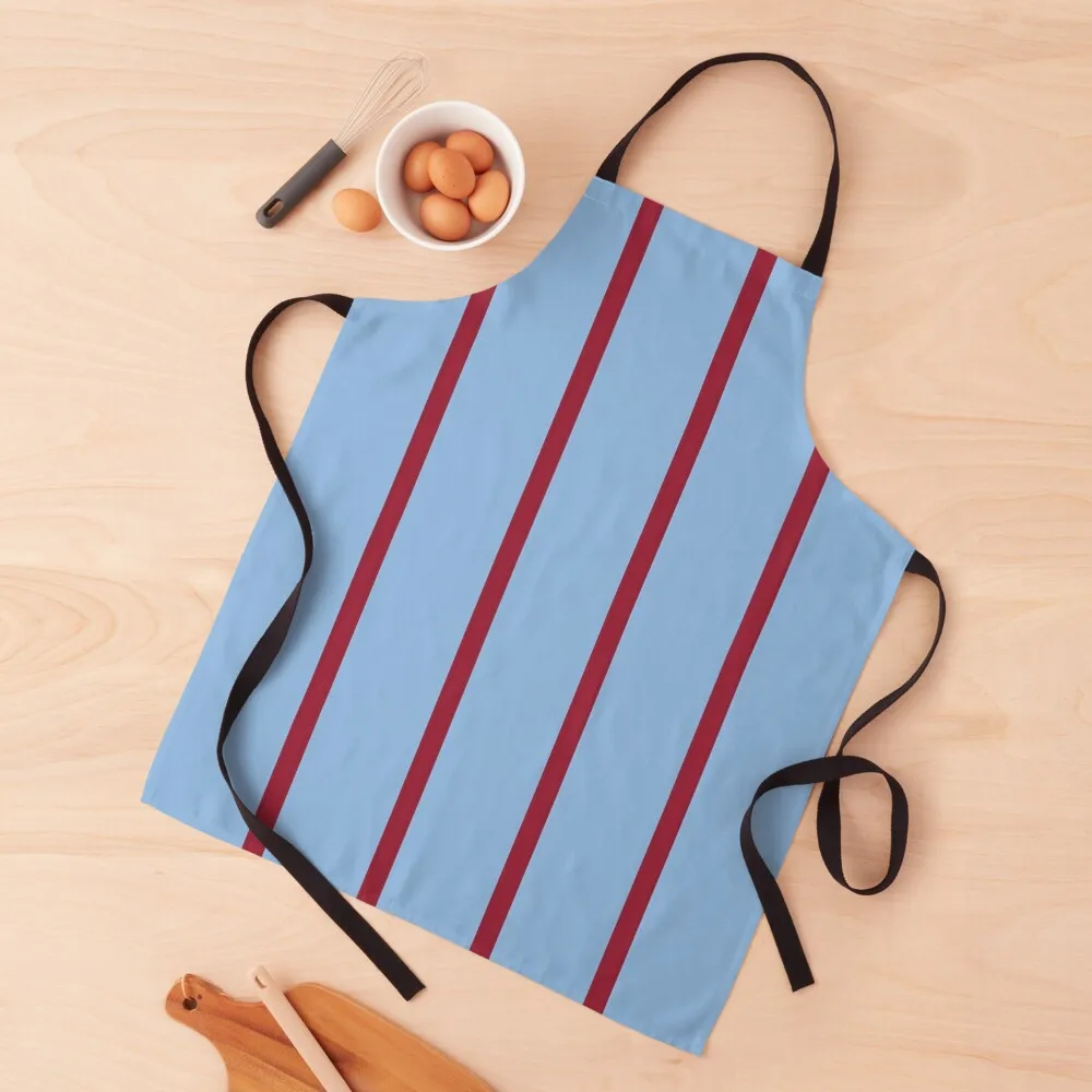 

Villa 1957 FA Cup Blue and Claret Pinstripe Apron chef costume Men'ss Goods For Home And Kitchen Cute Kitchen Apron