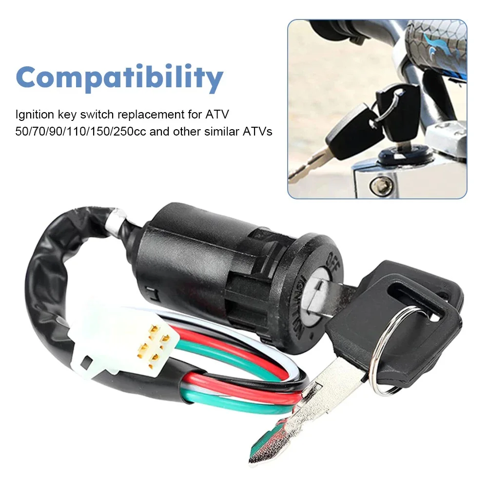 

Ключ зажигания, детали мотоцикла в сборе, интерьер, 4 контакта, 4 провода для 50cc, 70cc, 90cc, 110cc, 125cc, 150cc, 200cc, 250cc