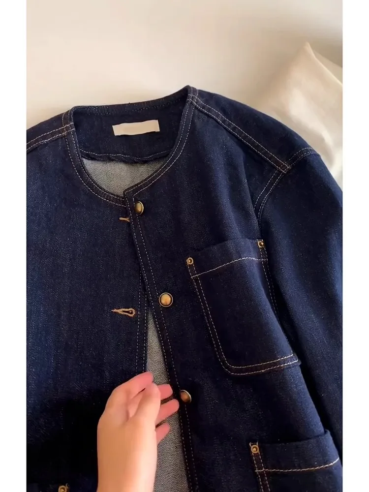 

Джинсовые пальто для женщин, зимние стеганые пальто из овчины с капюшоном и клапаном на пуговицах, с четырьмя карманами, пушистые альпинистские теплые пальто из шерпа