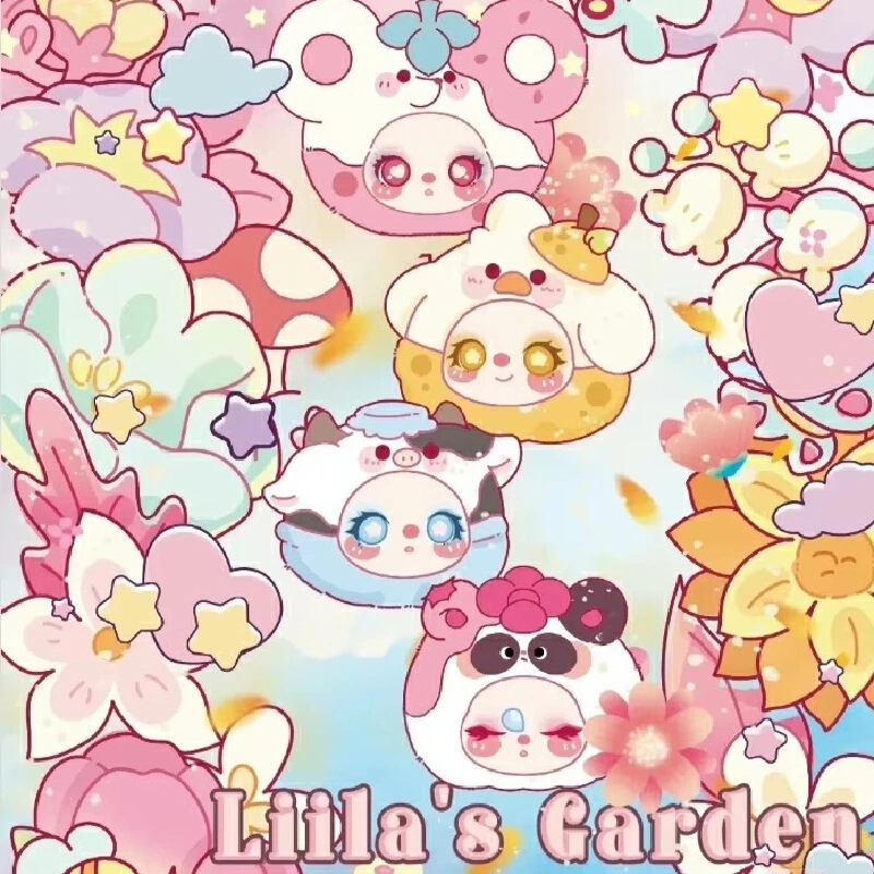 

Новый детский три лилия, сад, чайная вечеринка, мини-милая виниловая плюшевая слепая коробка, брелок для ключей на День святого Валентина, подруга, загадочные коробки, подарок