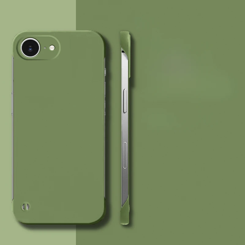 16E Ultradünne rahmenlose Handyhülle für iPhone 16 E 16 Pro Max 16 Plus, matte harte PC-Schutzhülle auf der Rückseite – Detail 6
