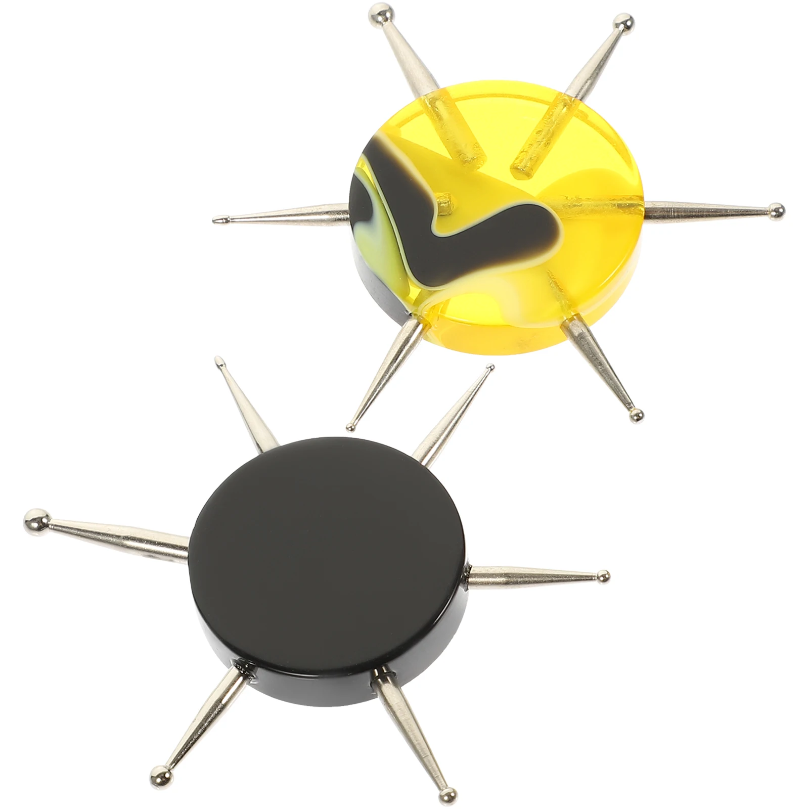 2 Pcs 네일 아트 펜 경량 내구성 점토 조각 도구 도자기 모델링 블랙 옐로우 DIY 공예 선물에 적합