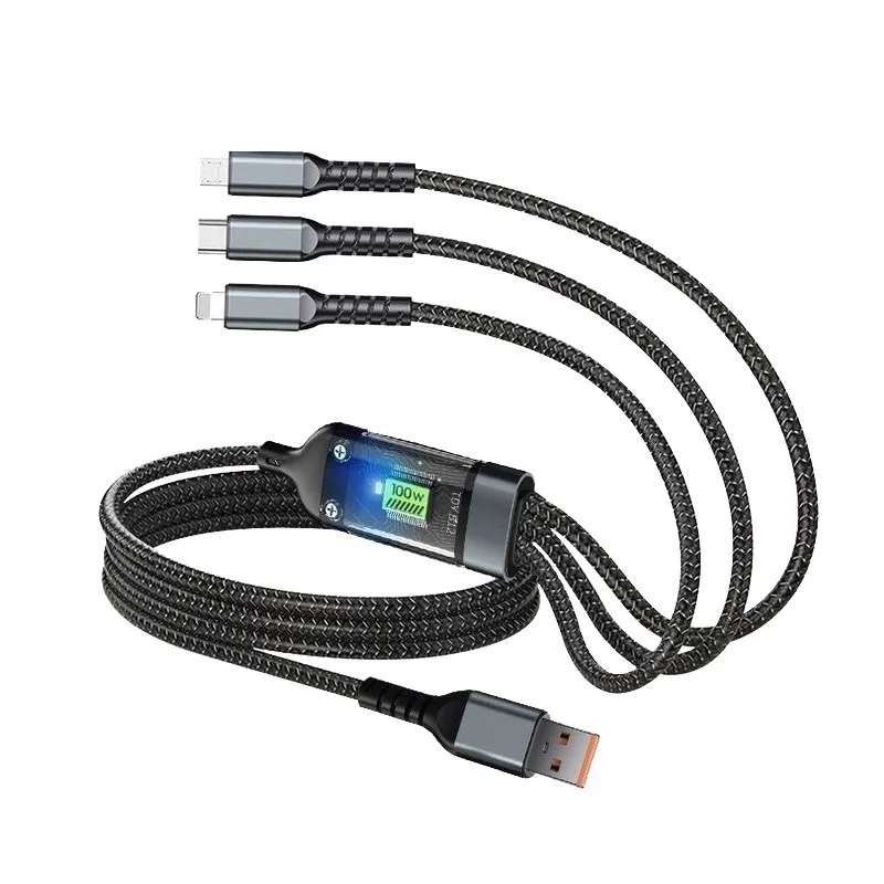 Kabel 31USB100W do szybkiego ładowania i transmisji danych mini mikrokomputer USB C dla iPhone\'a, Androida, Xiaomi Super szybkie ładowanie w oplocie