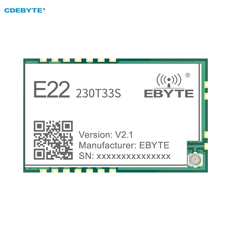 LoRa Module 230MHz 33dBm 12KM CDEBYTE E22-230T33S IPEX Stamp Hole Wireless Serial Module SMD Relay Networking RSSI