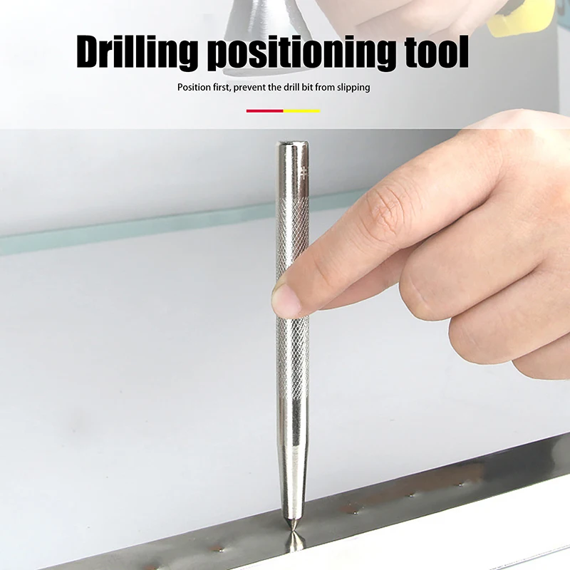 Punktak do metalu, narzędzie do pozycjonowania otworów, punktak centrujący, stal hartowana CR-V, do pozycjonowania w metalu, wiercenie otworów.