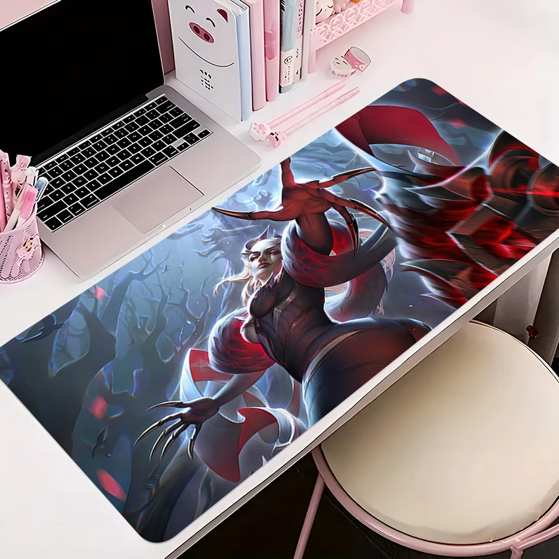 

Mouse Pad Office PC Accessories Keyboard Mat Anime Pattern Anti-slip Rubber Mousepad Gamer L-league Of Legends Evelynn Desk Mat