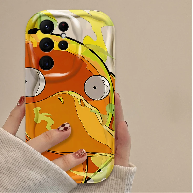 Cartoon P-Pokemon Pikachu Squirtle Case For Samsung Galaxy S24 Ultra S23 S22 Plus S21 S20 FE A25 A55 A35 5G Soft Silicone Etui