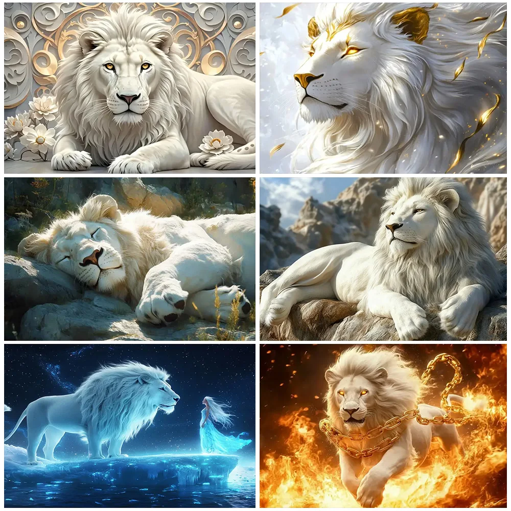 

Majestic White Lion Art Tapestry Natural The Lion King Backdrop Living Room Bedroom Baby Shower Decor Birthday Party Decoration