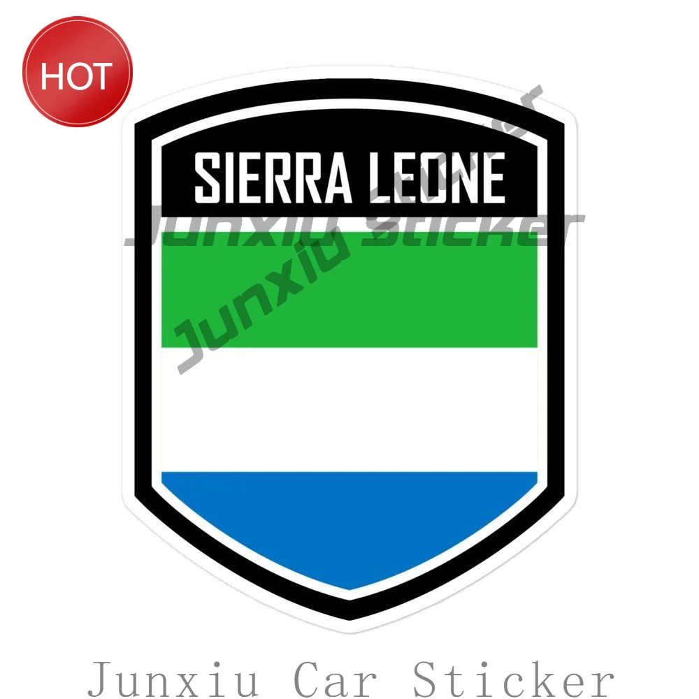 Sierra Leone Flag Emblem Car Sticker Waterproof Vinyl Decorative Decal For Car Door And Rear Window Vehicle Decoration