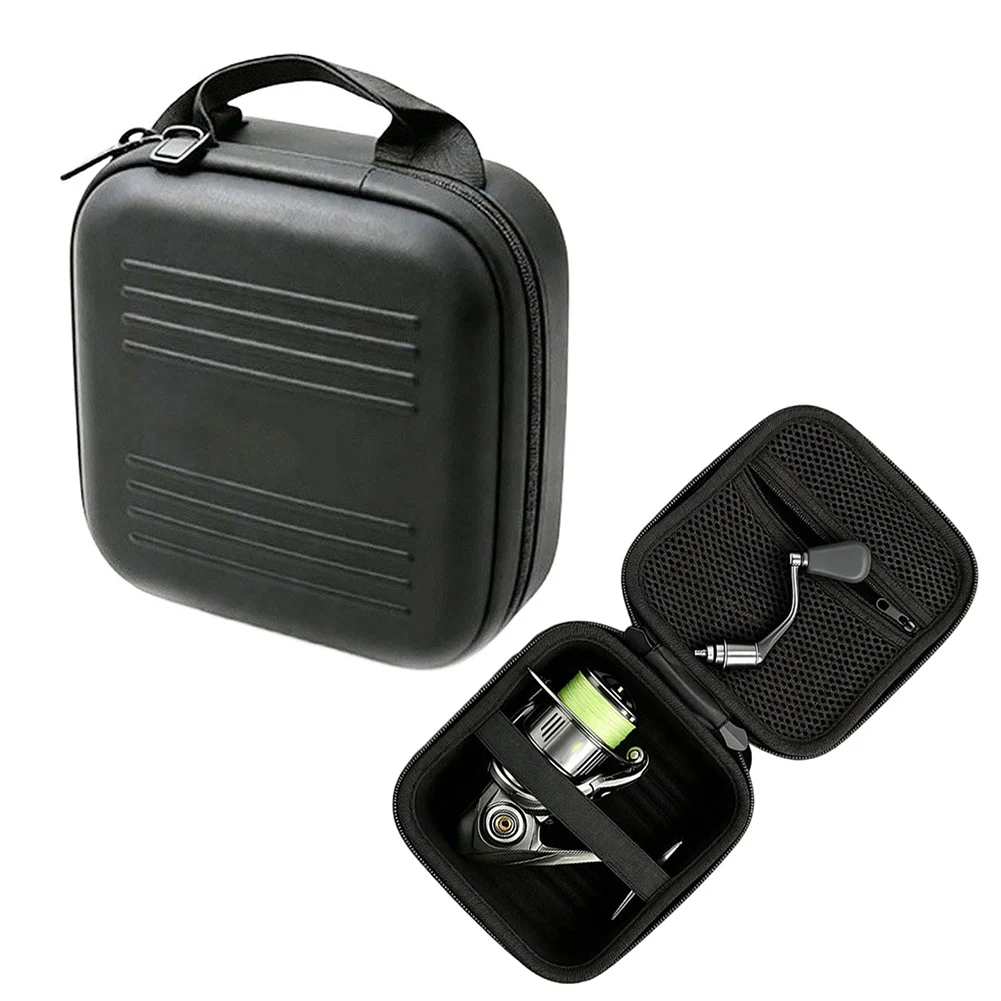 Water Resistant Reel Hard Case with Metal Zipper and Deep Interior Compartment 13.5 x 8.5 x 15 cm 185g Lightweight