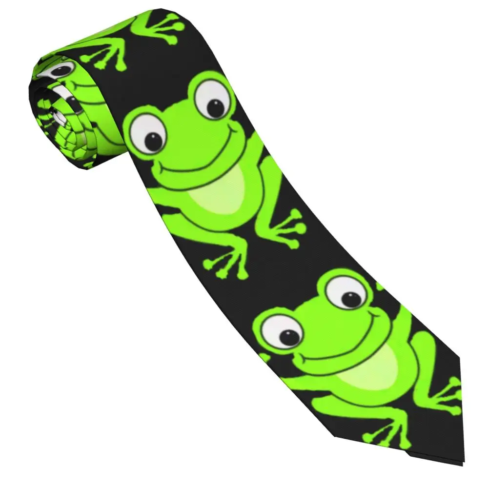 Cute Frog Men Women Necktie Silk Polyester 8 cm Classic Neck Tie for Mens Daily Wear Wedding Accessories Office