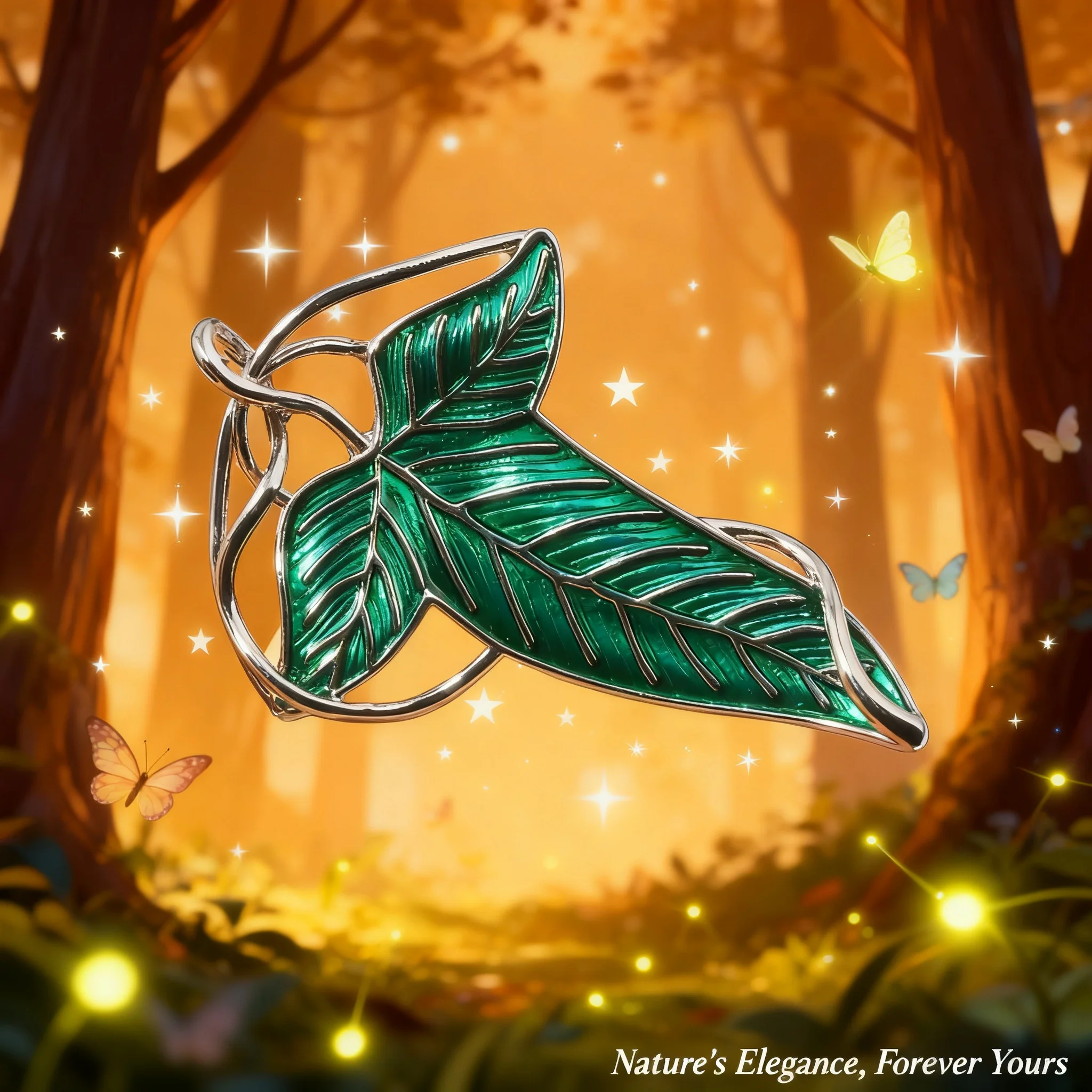 

Зеленая брошь-значок «Листья Лориэна» (Эльфийские листья) по мотивам Толкина: Галадриэль, Леголас, Фродо Бэггинс, Арагорн. Эмалевый значок с деревом. Кино-бижутерия оптом.