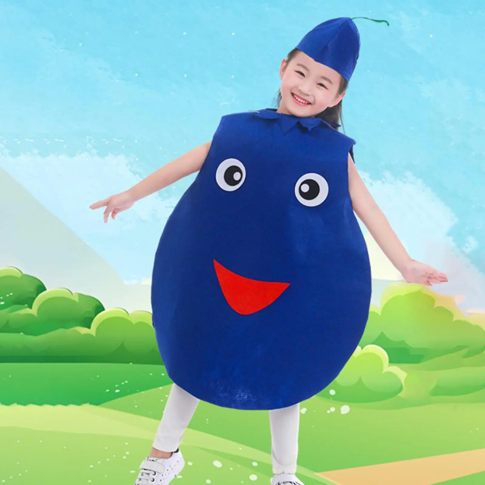 Disfraz de arándano para niños, disfraz bonito para fiesta temática, accesorios para actuación en escenario