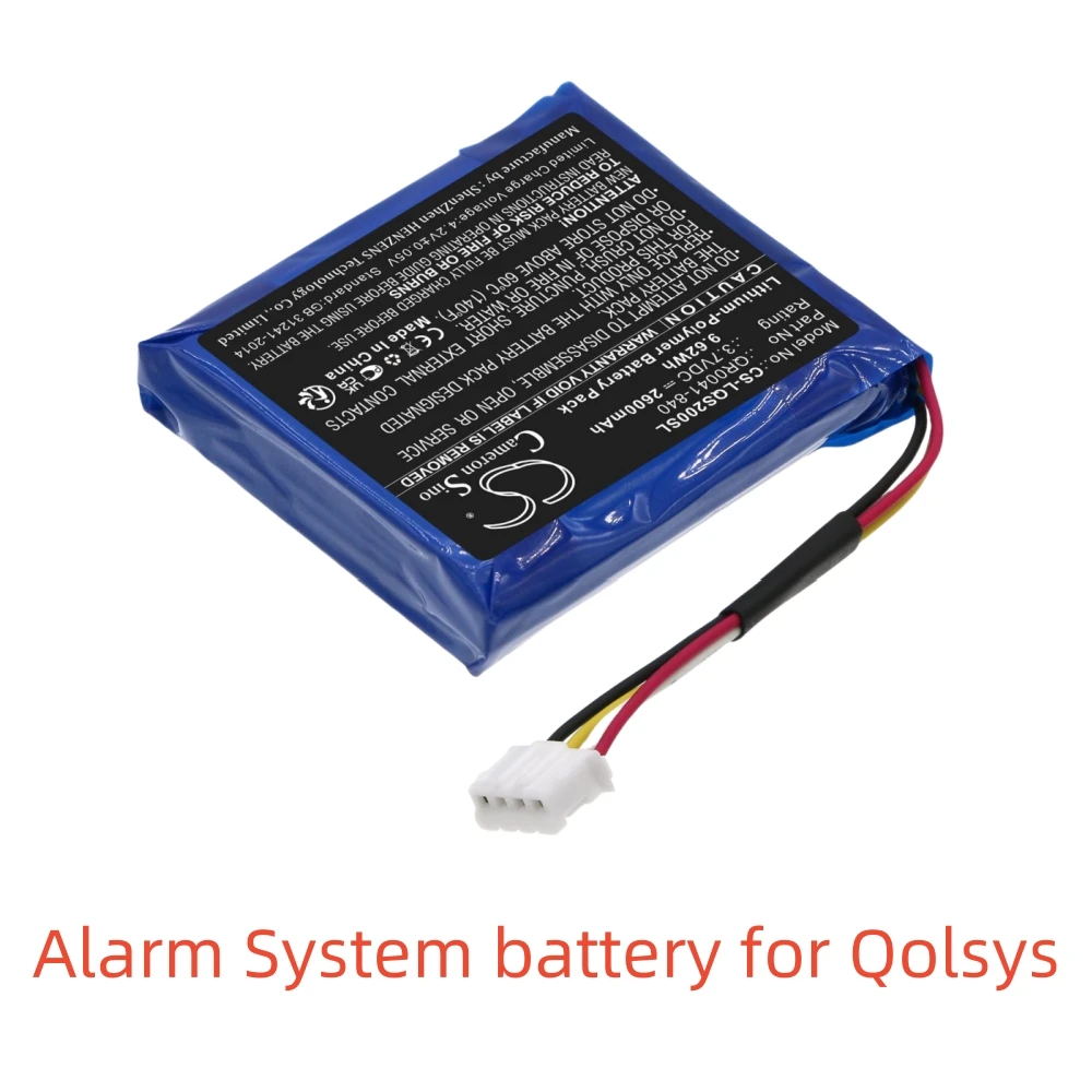 Li-Polymeer Alarmsysteem Batterij Voor Qolsys,3.7V,2600Mah, Iq Paneel 2 Plus Iq Paneel 2 Aanraakpaneel Qs9201 Qs9202, QR0041-840 Vt26