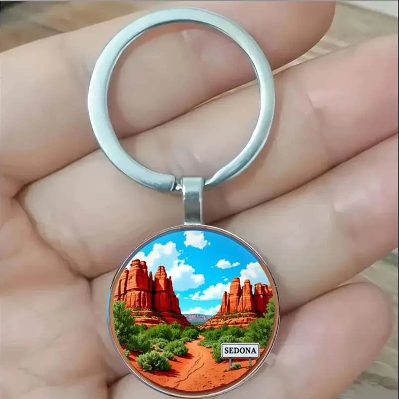Porte-clés paysage, cadeau sur le thème de Sedona, Noël, cérémonie de remise des diplômes, souvenir pour les passionnés de plein air