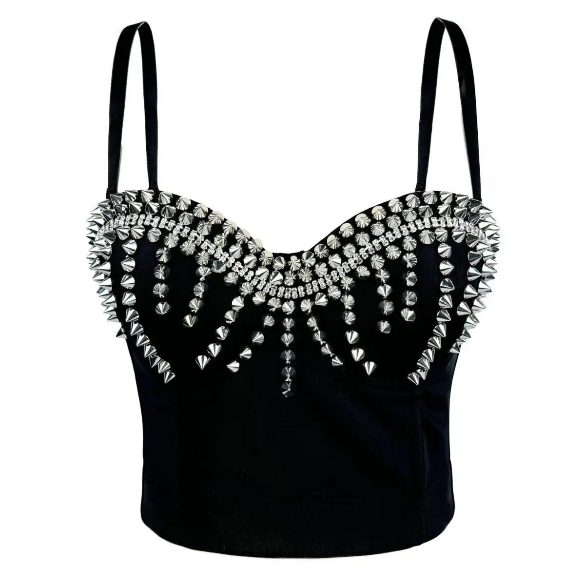 여성용 리벳 장식 섹시 조끼, 바/야외 활동복, 크로스보더, 슈퍼 오르트 슬레 이너웨어, 유럽 스타일 슬레 베스트