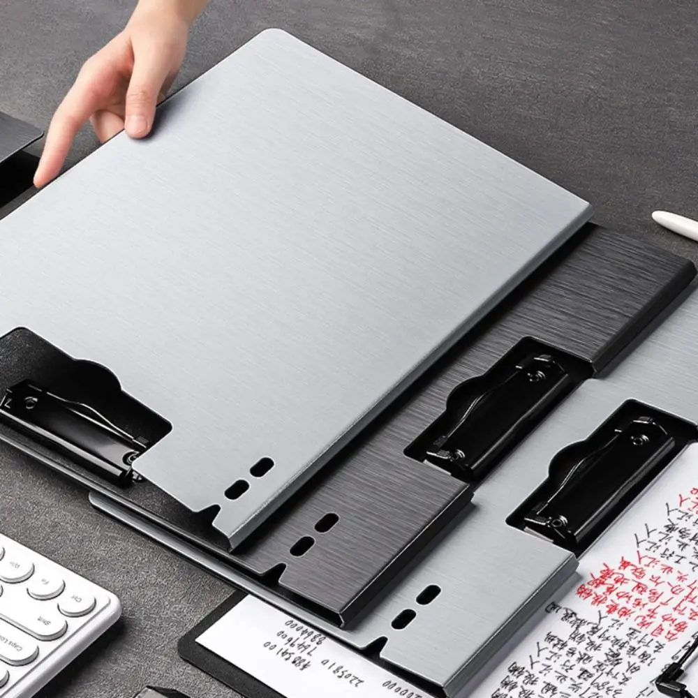 

Thickened PP A4 File Folder Horizontal/Vertical Clip Retro Color Writing Pad Test Paper Storage Clipboard Office Use