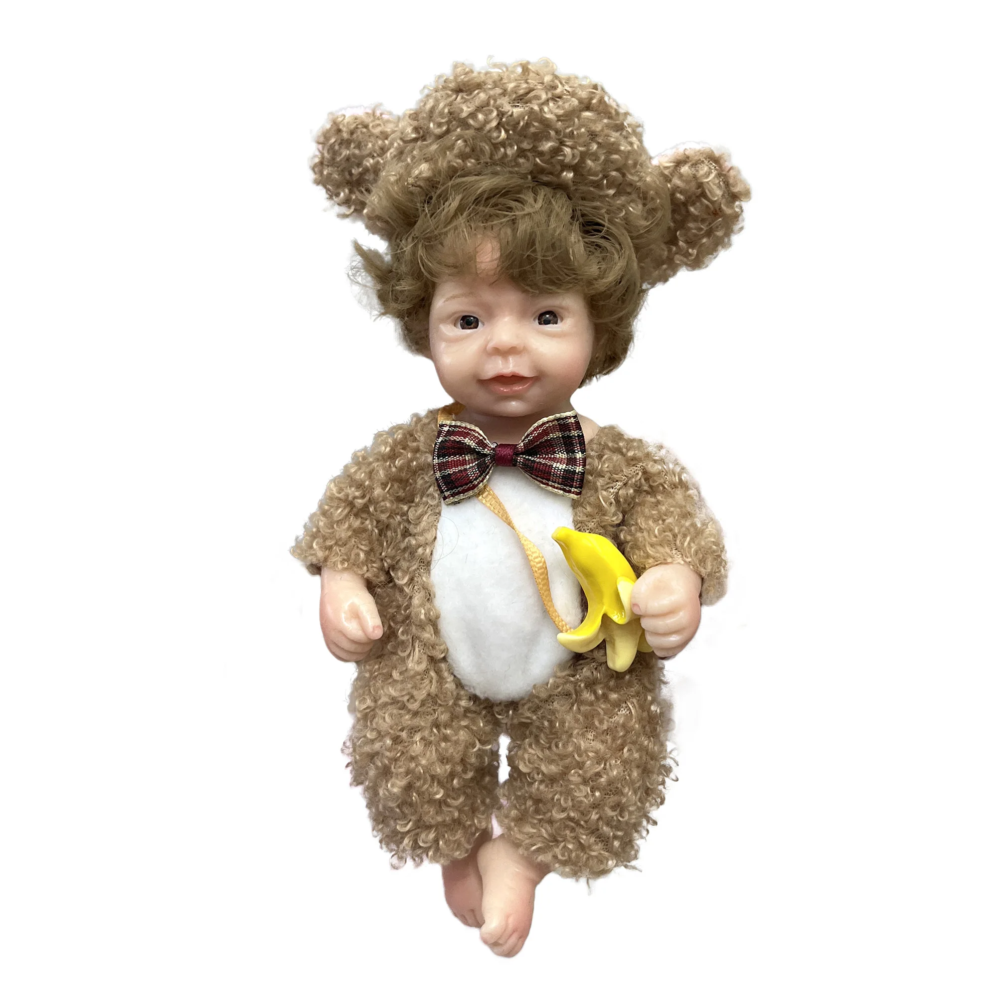 Mini Bebê Reborn Full Body Solid Silicone Dolls 6 Inch Handmade Painted Cute Baby Reborn Dolls Bebe Reborn Corpo De Silicone