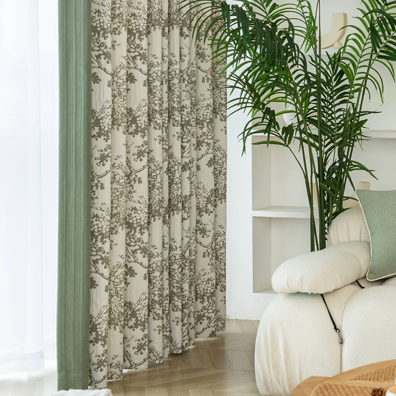 

New French Retro Curtains for Living Room Luxury Elegant Thickened and Blackout Chenille Jacquard Curtains Home Custom Curtains