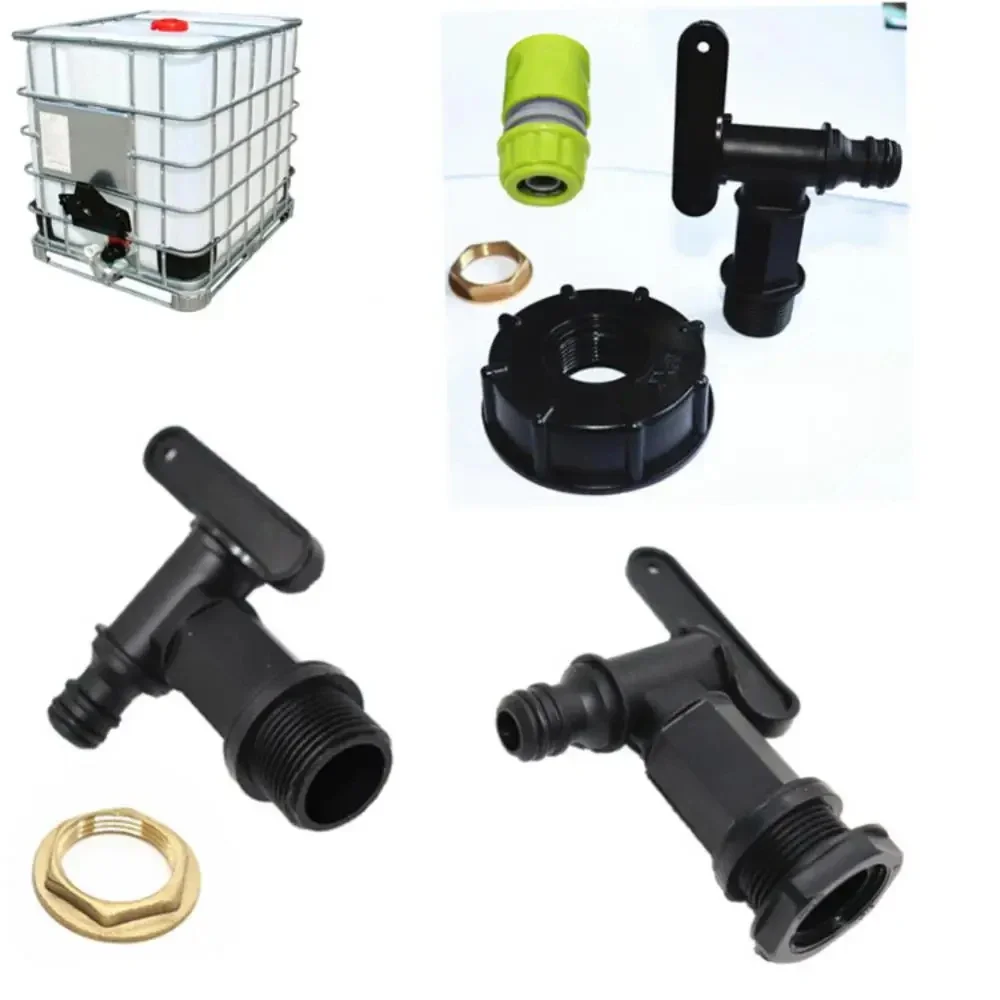 

Ibc Faucet Ton Barrel Valve S60 Center Transfer Cover Turn 6 Minutes 3/4 Black Pacifier Faucet Garden Small Nozzle Connector