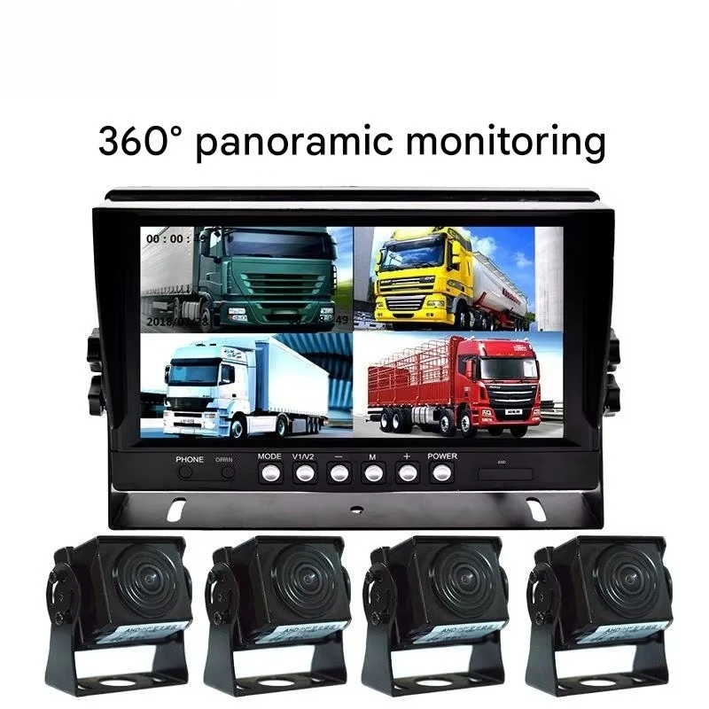 Inch Lorry All-in-one Car Recorder Support Four-way Rearview Mirror Hd Night Vision Display  Convenient Advanced