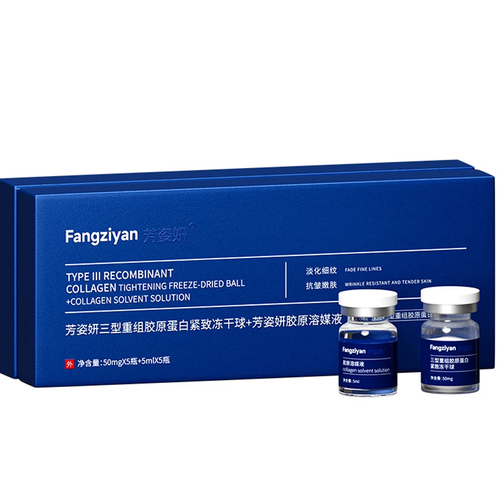 

Facial Collagen Freeze-Dried Spheres Hyaluronic Acid Serum Set Hydrating Moisturizing Firming Brightening Whitening Skincare