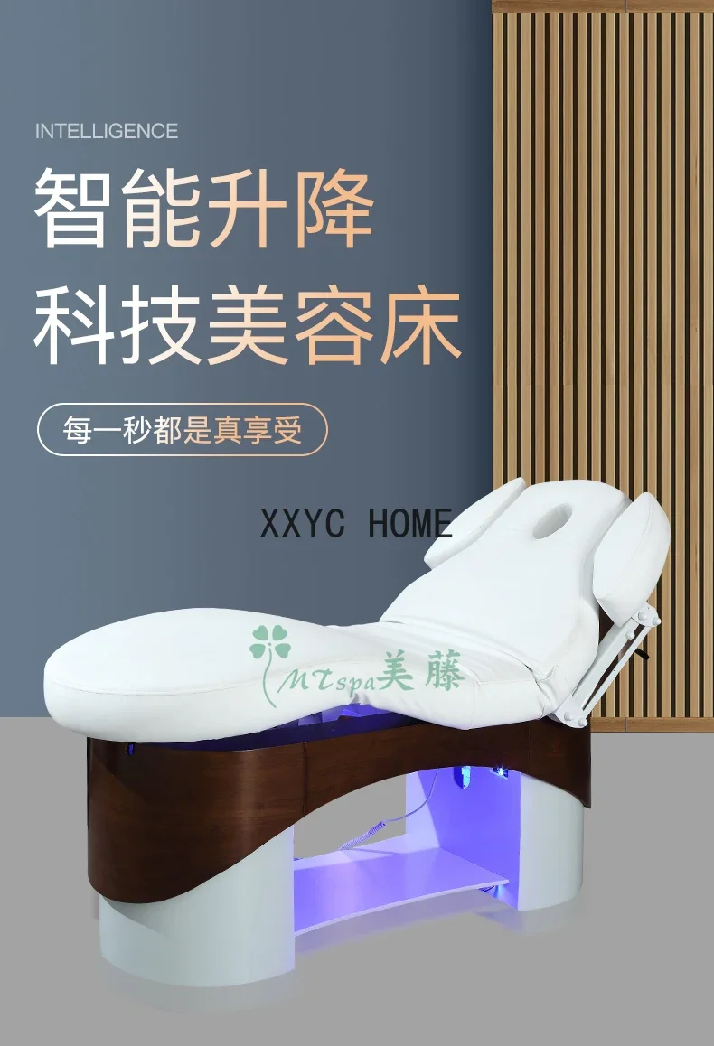 

Electric Lift Beauty Care Bed Automatic Body Shaping Multifunctional Tattoo Bed Half Lying