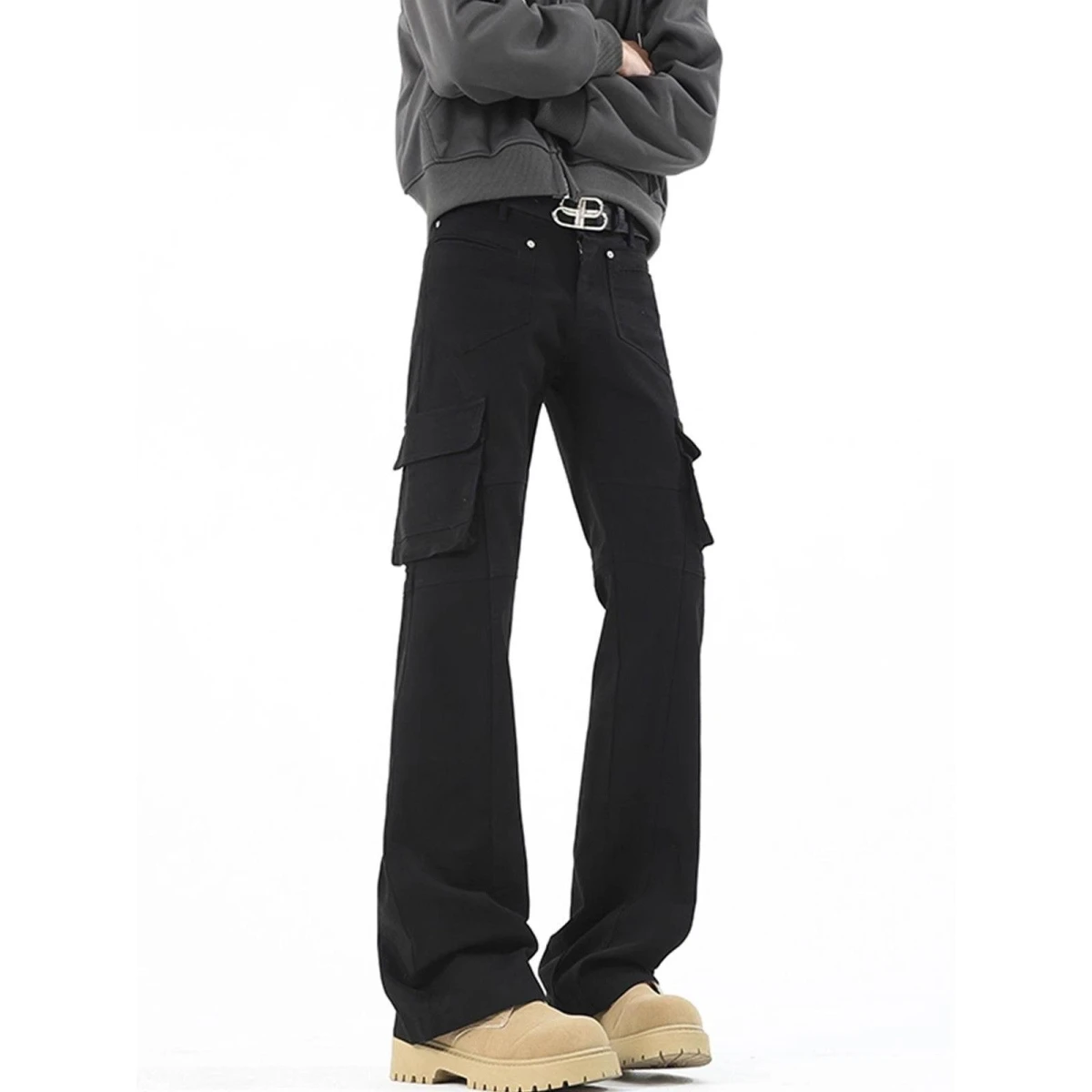 

Американские джинсы Cleanfit в стиле ретро, эластичные, камуфляжные, расклешенные, стройнящие, повседневные, рабочие, молодежные, трендовые, прямые.