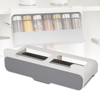 Kitchen  ​Storage Organizer Spice Bottle Storage Rack Under-Shelf  Container Wall-mounted Self-adhesive Spice Organizer