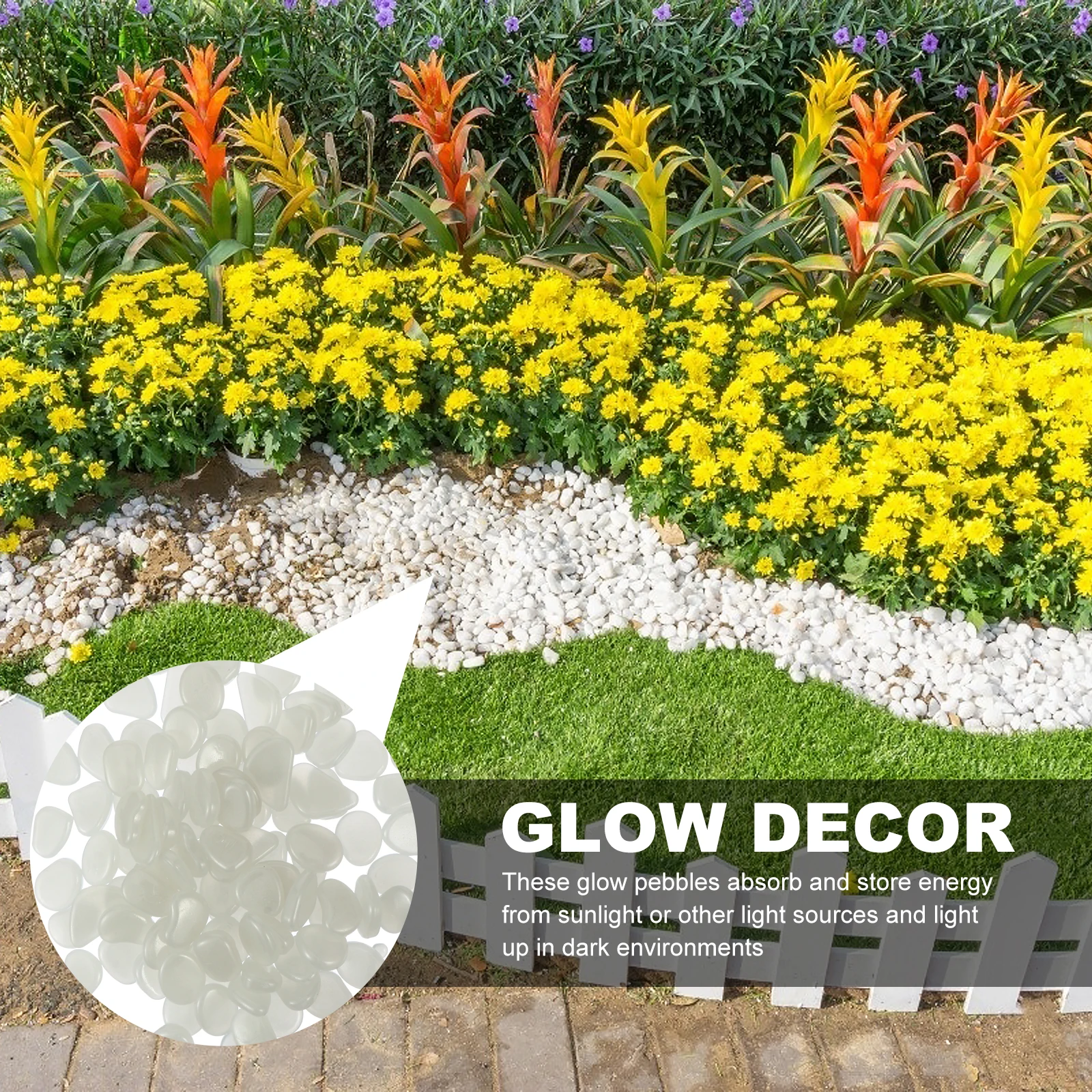 

100 Pcs Fish Gravel for Aquarium Luminous Stone Decorations Light up Stones Pebble Tank Rocks