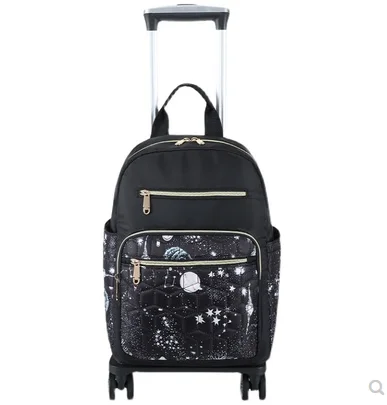 20 inch Women travel luggage bag on wheels Travel Trolley Bag School Rolling Backpack Bag Suitcase Carry on Travel wheeled bag