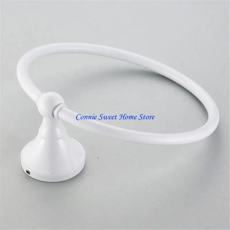 

LXAF Oval Bathroom Accessory Metal Towel Rings with Decorative Embossed