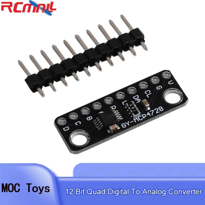 I2C Digitale MCP4728 12 Bits Naar Analoge Converter GY-MCP4728 Laag Stroomverbruik DAC Breakoout Sensor Module voor Arduino