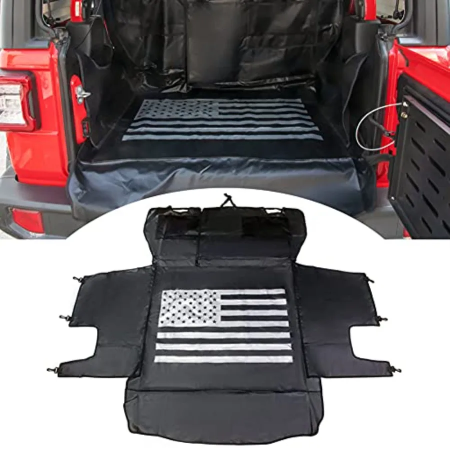 

Водонепроницаемый защитный коврик из Оксфорда для багажника Jeep Wrangler JK JL 2007-2026 (4-дверный), нескользящий, моющийся, для перевозки домашних животных