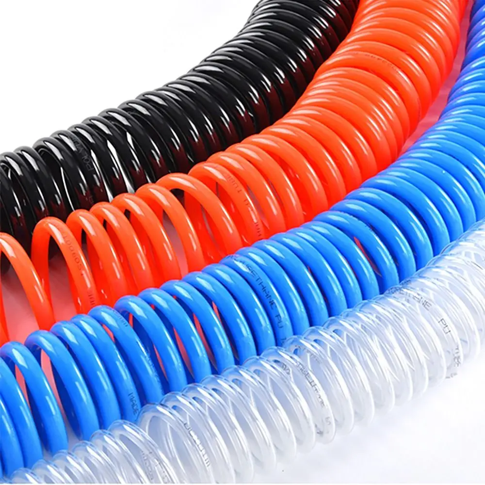 Industrial Air Compressor Tube Flexible PU Air Compressor Hose PU Multiple Colors Air Compressor Hose Tube Spiral Pipe
