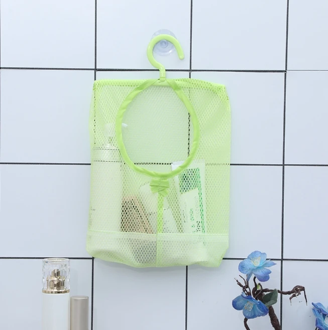 Kitchen Bathroom Hanging Storage Clothespin Mesh Bag Hanging Hook Organizer Storage Baskets Organizer