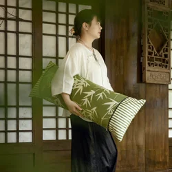 Vintage Long Velvet Pillow Case with Zipper, Decorative Pillowcase, Cushion Covers, Large Bedding, Chinese Style, New