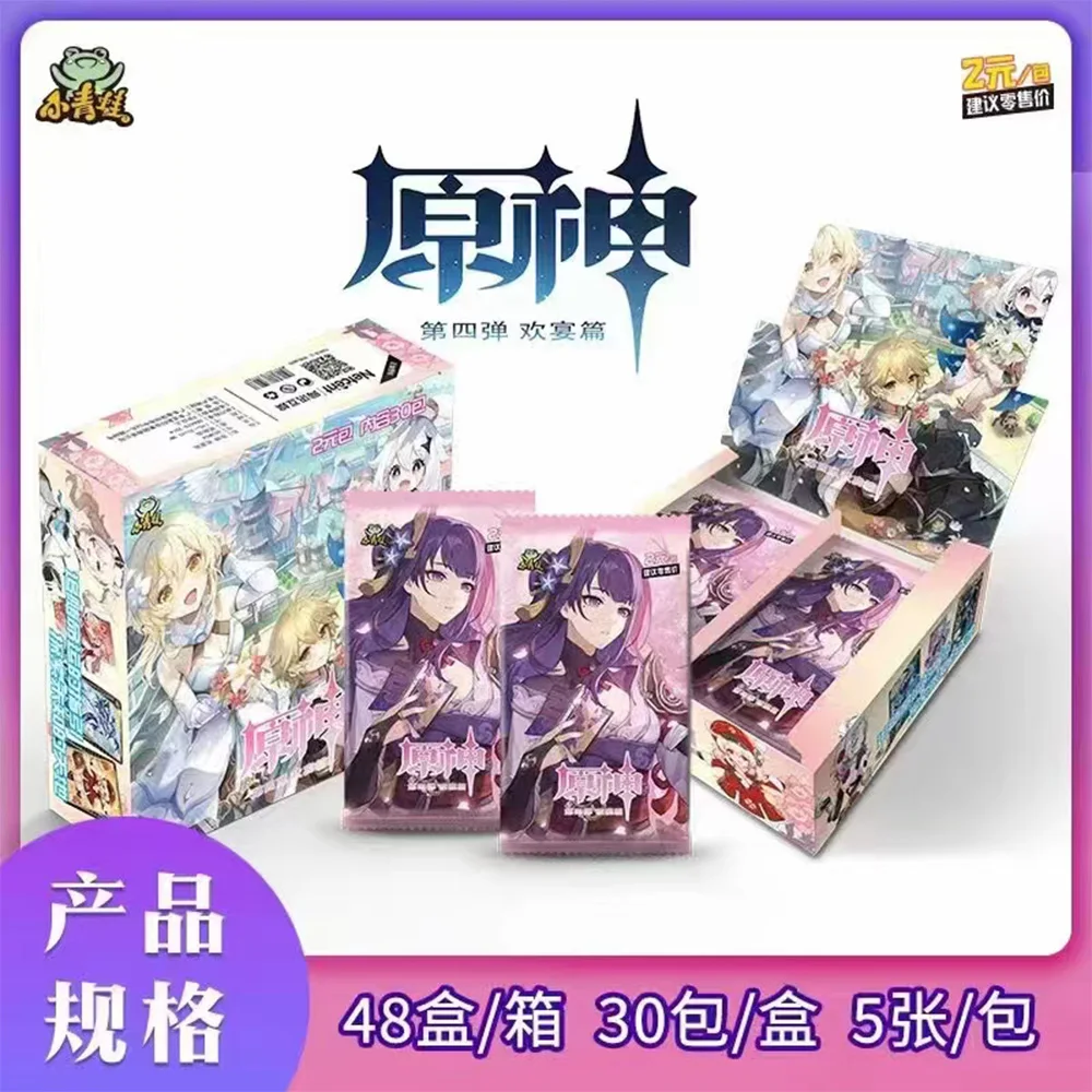 Genshin Impact Cards Anime Game Collection Booster Box Rare Table Toys For Family Children Gift