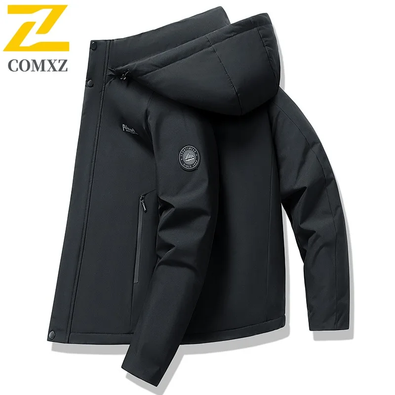 

Men's Graphene Winter Coat Thermal Lined Hooded Puffer Jacket Windproof Waterproof Detachable Fur Collar Thickened Outdoor Parka