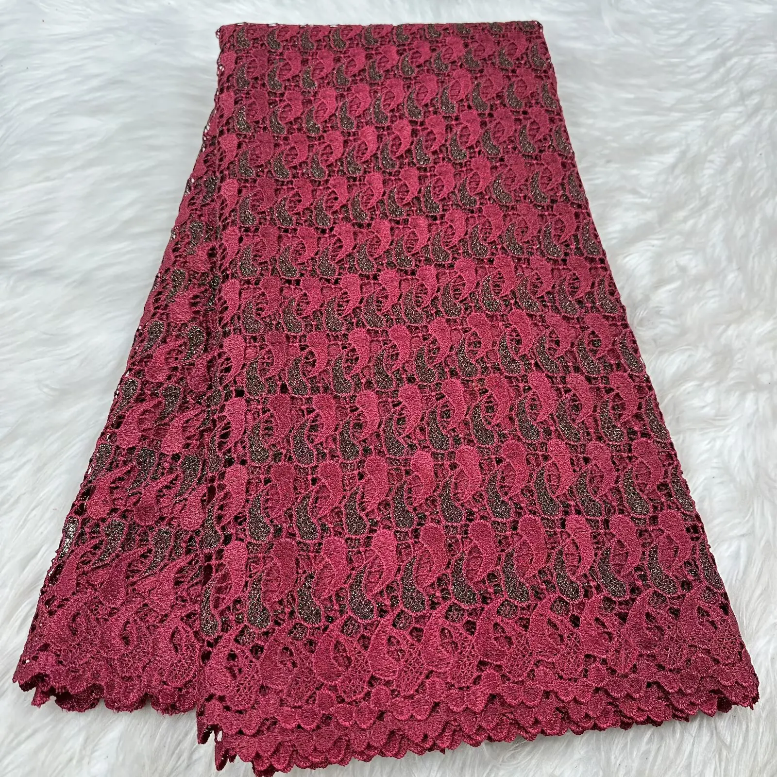 Guipure borduurwerk groen Frans koord kant Afrikaanse kant voor vrouwen feestjurk 5 yards