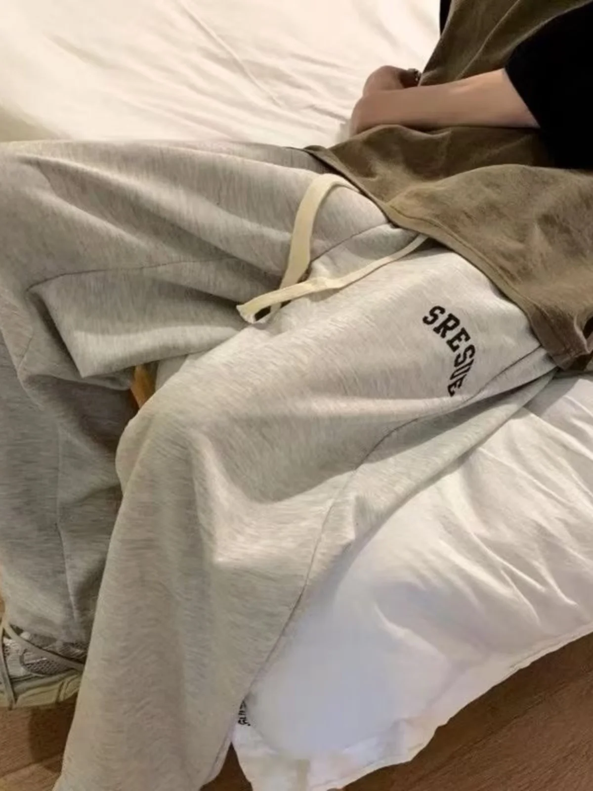 

Мужские свободные прямые спортивные брюки, брюки на шнуровке, повседневные спортивные штаны в стиле ретро, большой размер 300, сум