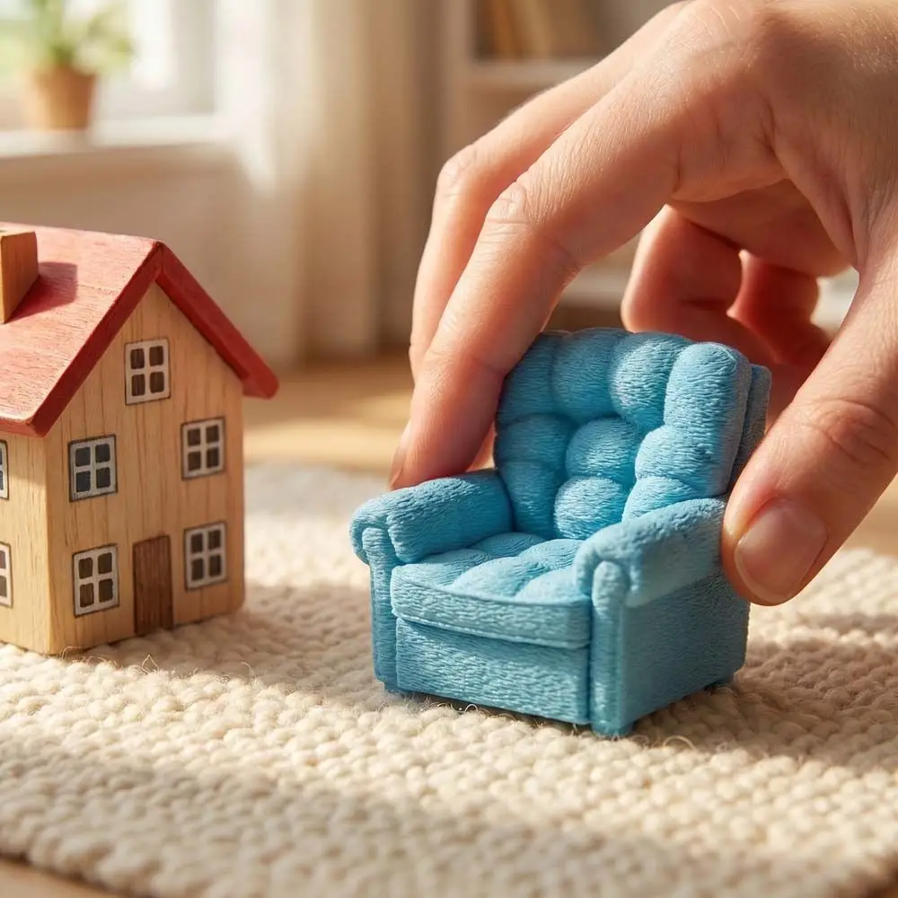 Fashion Funny House Mini Sofa Decorations Multi-functional Sofa Model 7.8cm Creative 3D Printing Ornaments Office