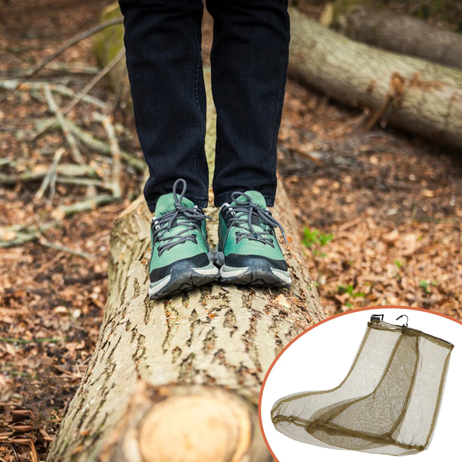 

1pcs Summer Outdoor Foot Breathable Mesh Boot Covers Fishing Hiking Jungle Camping Foot Protection Durable Footwear Accessories