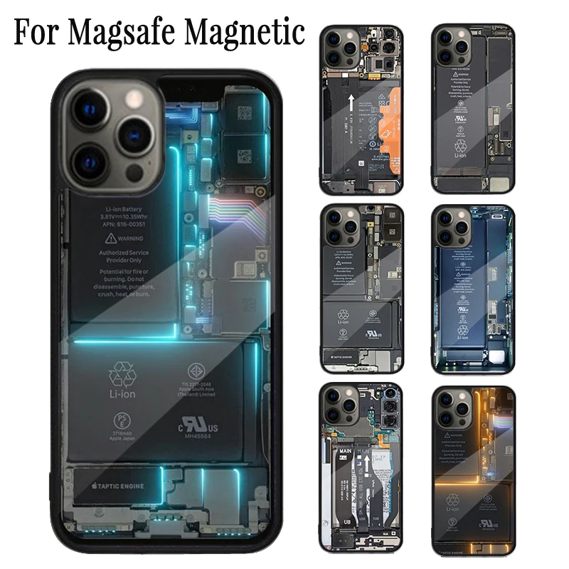 

Магнитный чехол для iPhone 16 15 14 Plus 13 12 Mini 11 Pro Max Magsafe