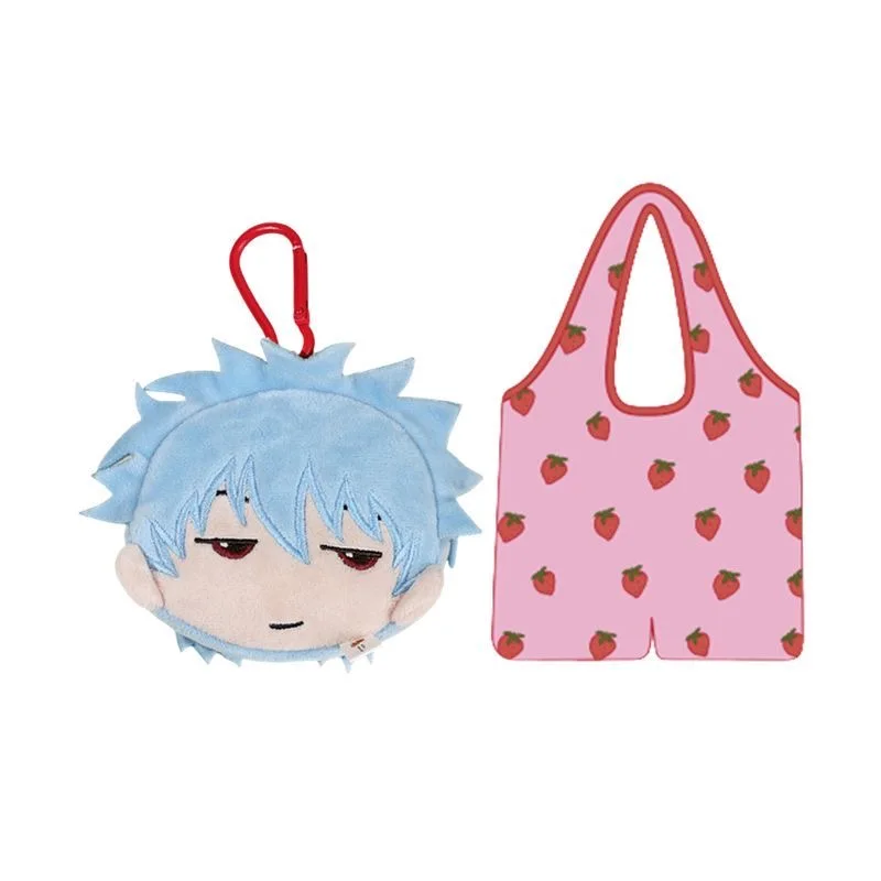 Gintama Sakata Gintoki Coin Purse Pendant Anime Wallet Storage Bag Large Capacity Eco-Friendly Shopping Bag Girls Gifts view 2