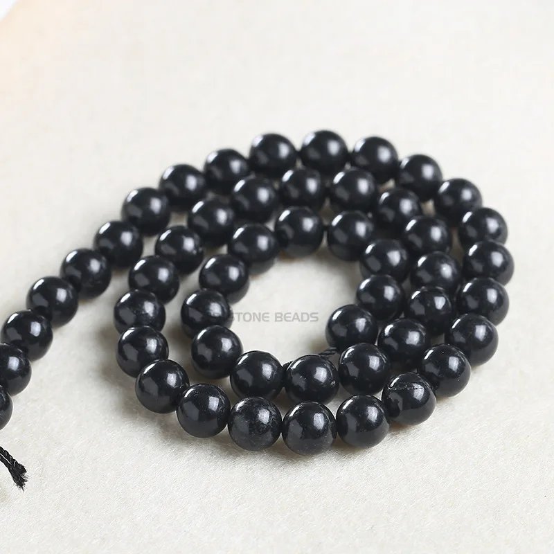 CHENYISHI 50%-70% Carbon Shungite High Quality Wholesale Beads String Natural Gemstone 4/6/8/10/12/14/mm for DIY Jewelry Making