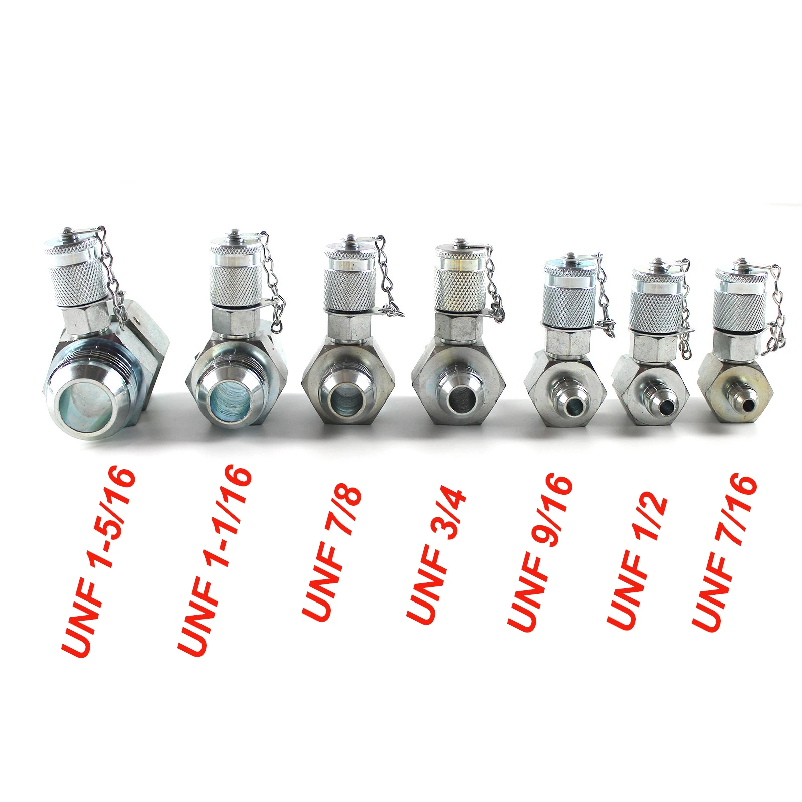 SINOCMP 7 Pack JIC37 Hydraulic Swivel Run Tees 9000PSI / 600BAR Hydrulic Tee Connector Tester Tee Coupling Set for excavator