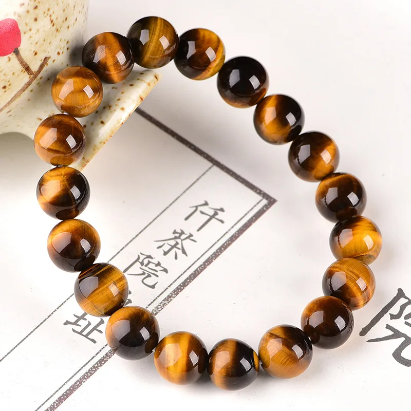 Minimalist Natural Stone Tiger Eye Bracelet Unisex 4/6/8/10/12mm Buddha Beaded Braclet Meditation Yoga Leisure Accessories Joias