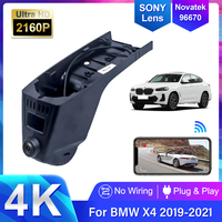 For BMW X4 2019 2020 2021 Plug and Play 4K Dash Cam Car Front and Rear Dual Camera Recorder Dashcam WIFI Car Dvr Recording