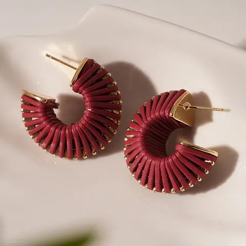 8 best sales läderörhänge - №6